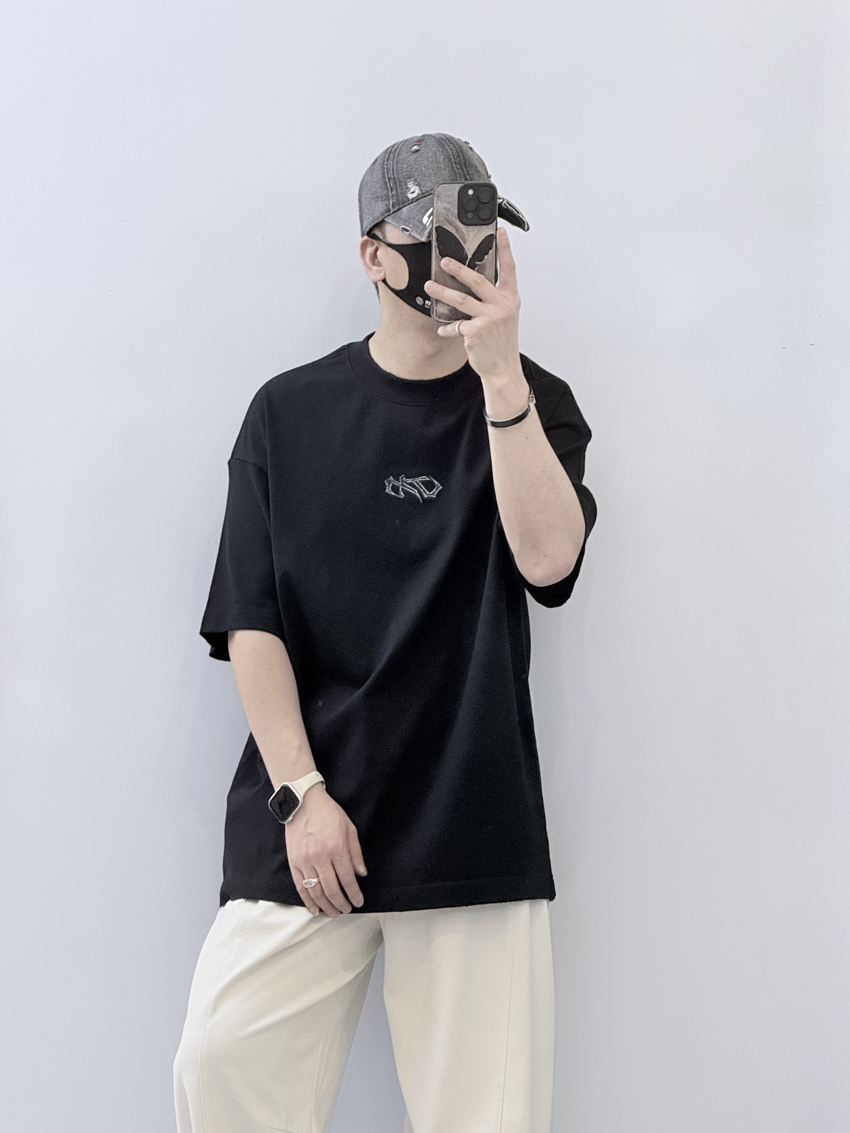 潮牌美式高街短袖T恤男夏季宽松休闲百搭纯棉圆领半袖体恤上衣