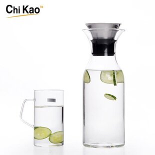 奇高丹麦SOLO 凉水壶冷水壶 玻璃耐高温防爆大容量扎壶冷泡瓶套装