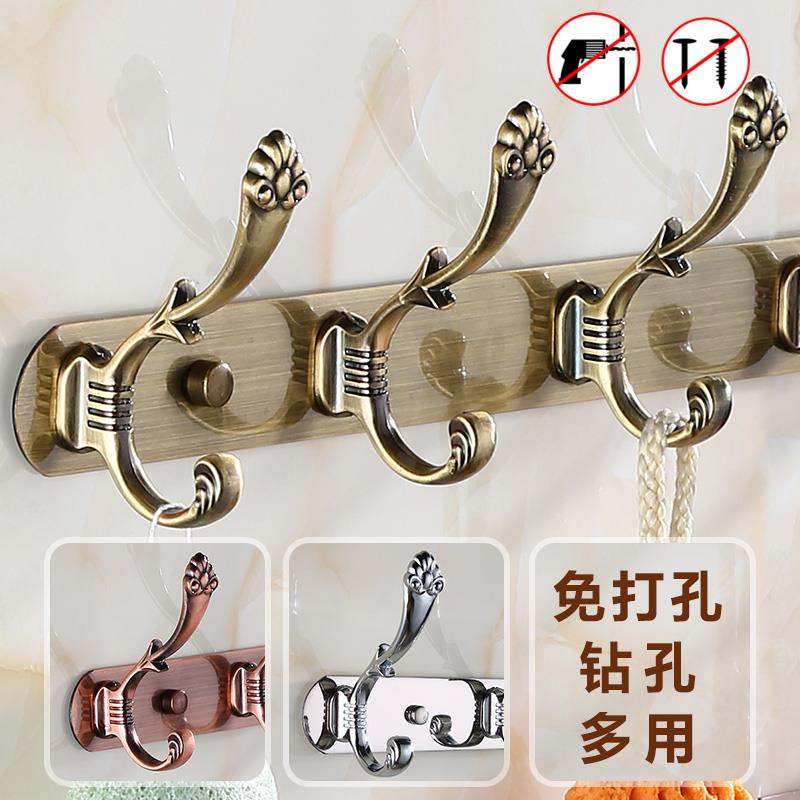 衣服挂钩墙上进门玄关免打孔墙壁衣帽钩卫生间挂衣架不锈钢挂衣钩