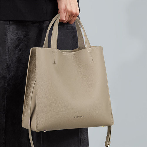 calypso头层牛皮大容量托特包