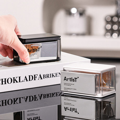 方形自动弹出牙签盒轻奢款