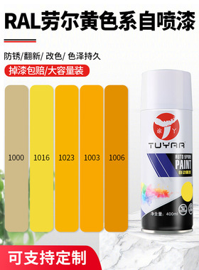 Raoer彩色Ir7035自喷自动手摇防锈家具漆涂鸦墙漆可黄1016