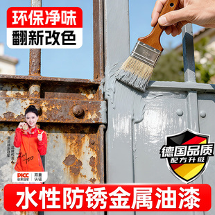 户外油漆金属防锈漆免打磨除锈彩钢瓦楼梯翻新防腐水性铁锈转化漆