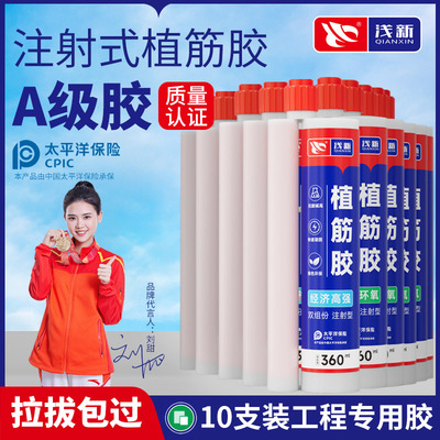 植筋胶建筑用环氧树脂注射式混凝土结构锚固剂钢筋10支高强直筋胶