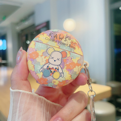 适用华为FreeBuds 6i/7i保护壳FreeBuds pro2+3/4暴力熊PU耳机软壳FreeClip(夹耳款)防摔壳SE2/SE3至臻版潮流