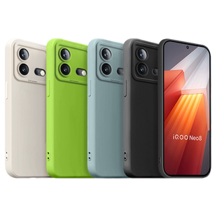 XYC适用于iqoo neo8手机壳天使眼iqooneo8pro液态硅胶软壳新款iq00neo8全包爱酷noe8防摔保护套直边简约男女