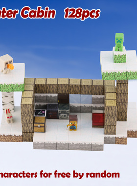 我的世界磁力块 雪地小屋套装磁吸拼装积木玩具 Minecraft blocks