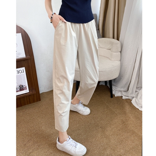 女士梨型胖mm宽松哈伦八分裤 显瘦冰丝速干运动休闲 新款 2025夏季