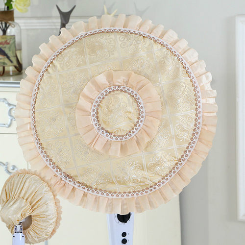 布艺蕾丝圆形全包式套子电扇罩