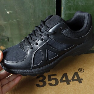 正品3544新式作训鞋男春秋通勤男鞋黑色消防网眼解放胶鞋女训练鞋