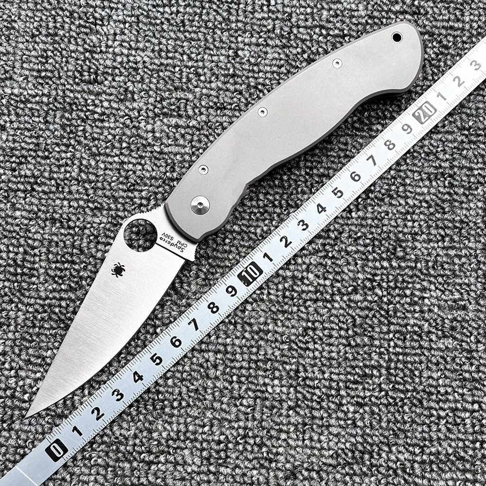 蜘蛛C36钛合金柄折刀户外野营狩猎战术防身高硬度口袋EDC工具刀