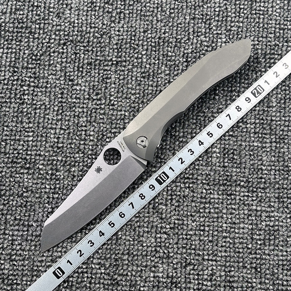 蜘蛛 C238TIP钛合金柄折刀户外野营狩猎战术防身高硬度口袋工具刀