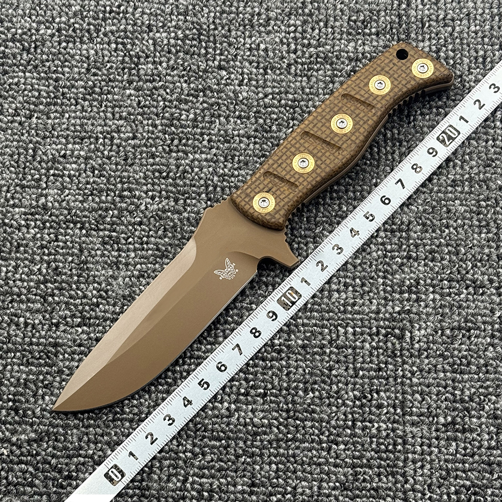 蝴蝶 BM375 米卡塔柄小直刀高硬度家用厨房户外露营多功能工具刀