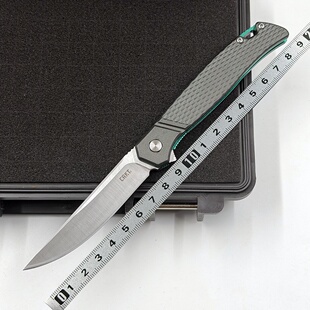 CRKT K440铝合金手柄刀户外野营狩猎战术防身高硬度口袋EDC工具刀