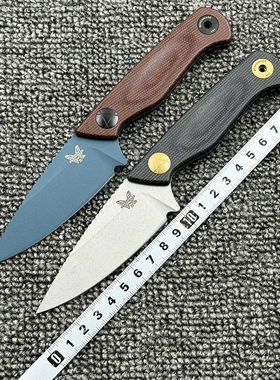 蝴蝶 BM203BT米卡塔柄直刀高硬度厨房家用户外露营多功能工具刀