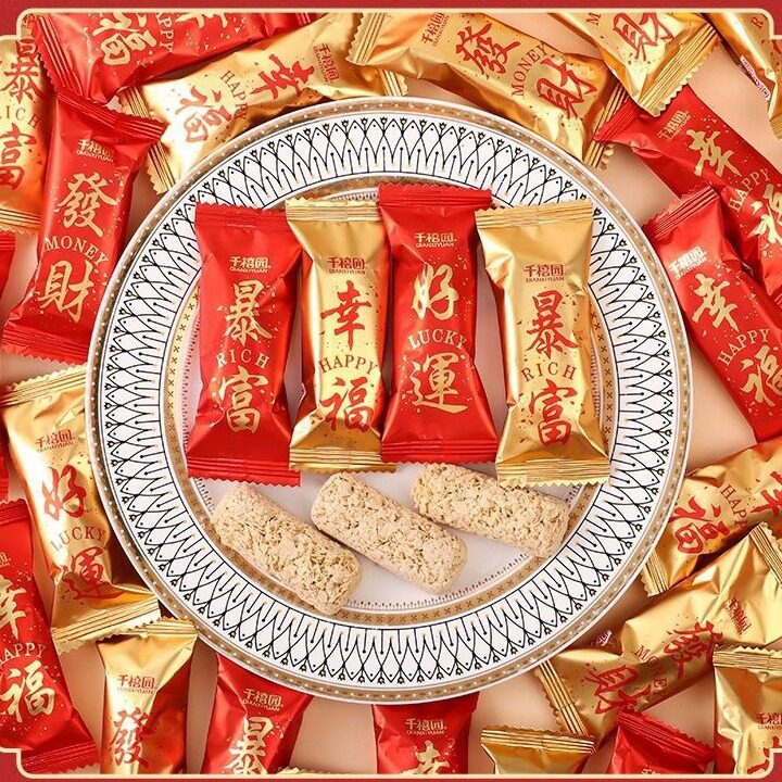 千禧园散装500g燕麦巧克力麦片糖果年货喜庆喜糖网红休闲零食批发
