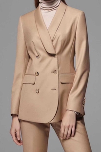 女装 修身 2021年新款 进口薄羊毛面料上门量体 定制西装 时尚 职业套装