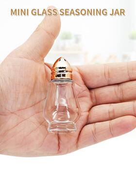 14ml迷你大肚款透明玻璃撒料瓶粉末厨房调料瓶盐粉末状撒粉瓶空瓶