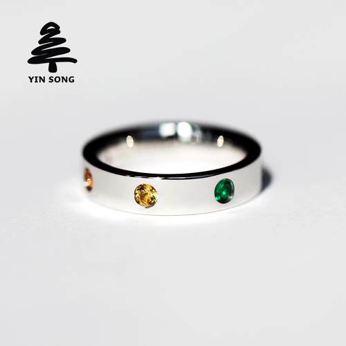 入门天然彩宝戒指珠宝级质感