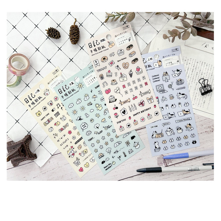 SEASON台湾四季PVC手帐贴纸可爱精致手工创意装饰黏贴行事历