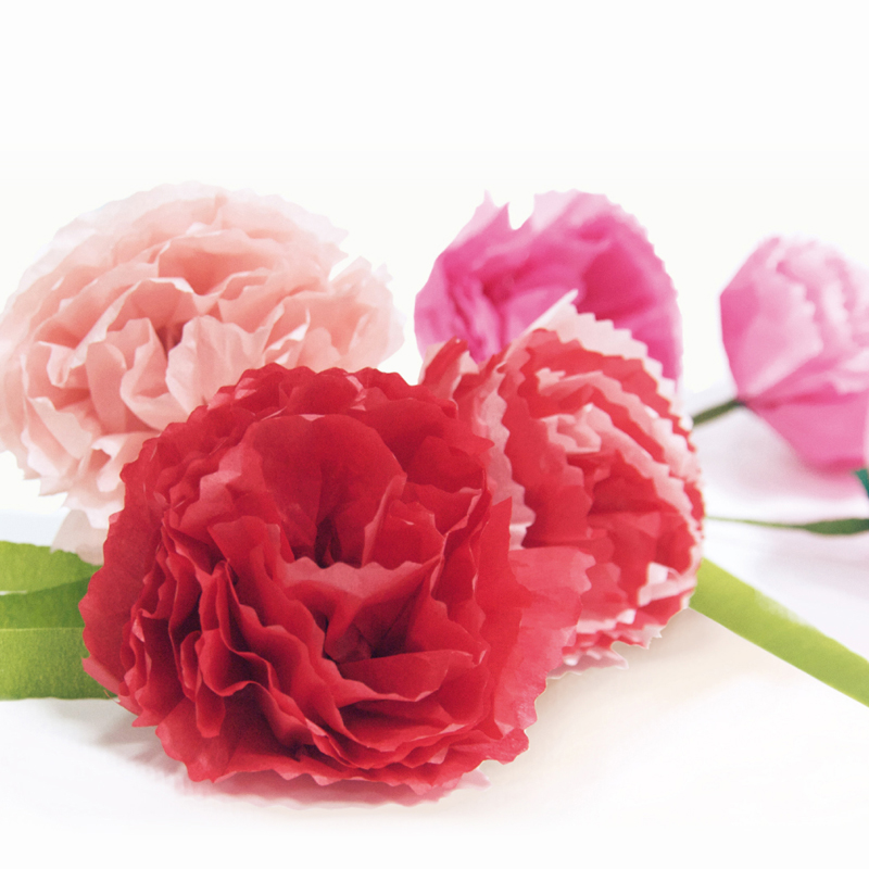 清仓SEASON台湾四季康乃馨宣纸花组DIY教学美劳手工折纸纸花材料包生日礼物母亲节