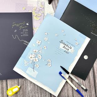 新款SEASON台湾四季2025-2026年13KA4跨年月志学生创意月计划日程本