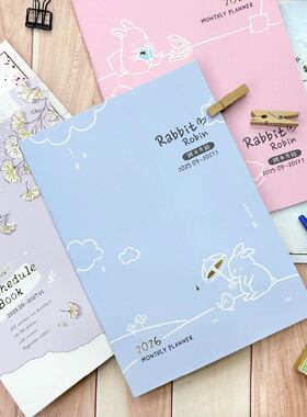 新款SEASON台湾四季2025-2026年25KA5跨年月志学生创意月计划本记事本