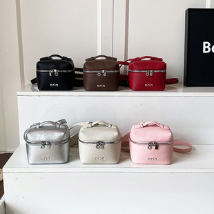 2026韩版高颜值精致荔枝纹手提mini零钱包女童宝宝洋气斜跨盒子包