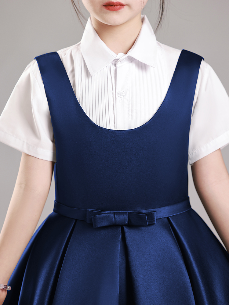 定制六一儿童合唱服演出服女童礼服学生朗诵学院风表演服装高端公