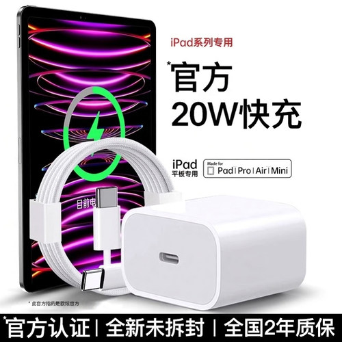 欧炫20W快充适用苹果平板充电线