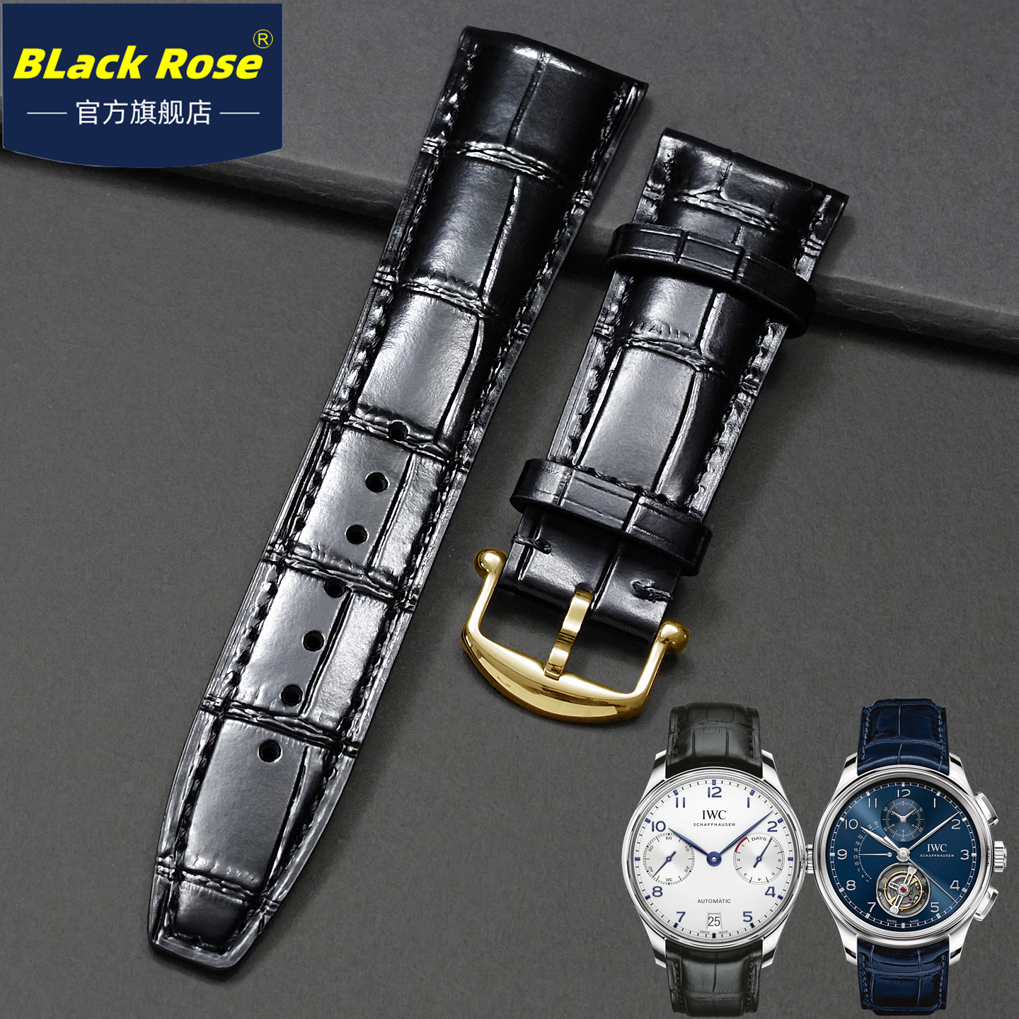 万国真皮表带牛皮材质针扣折叠扣