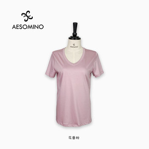 【特卖】V领T恤薄款纯色短袖