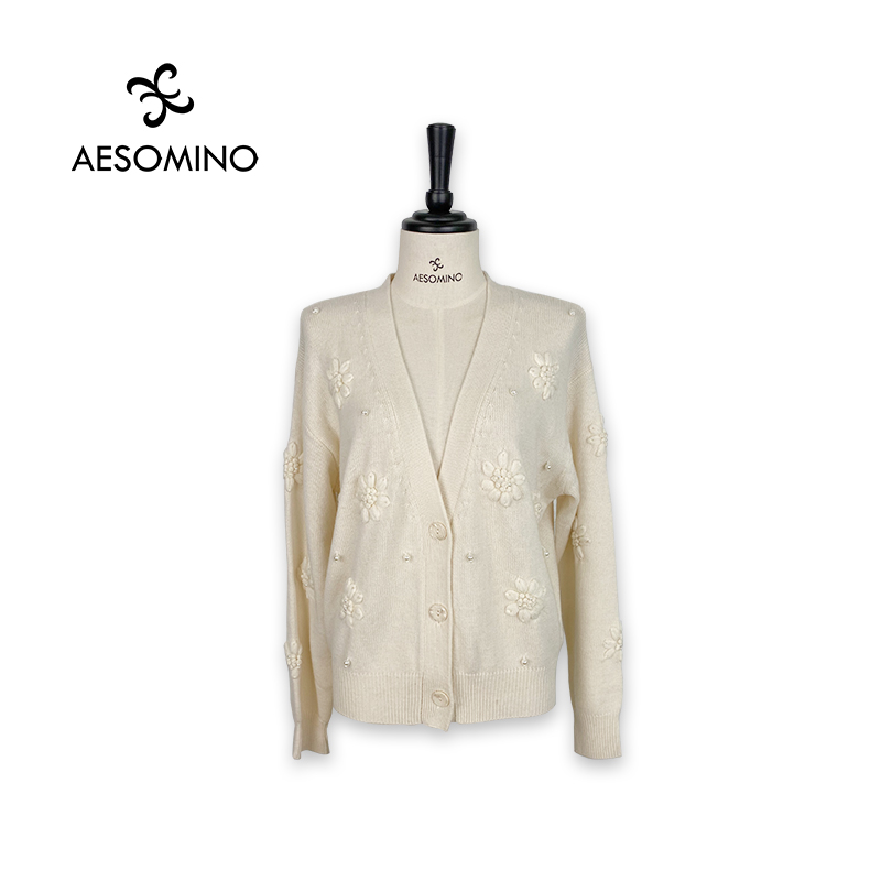 秋冬羊毛衫长袖气质开衫女