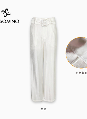 春秋休闲裤白色Y532C9016