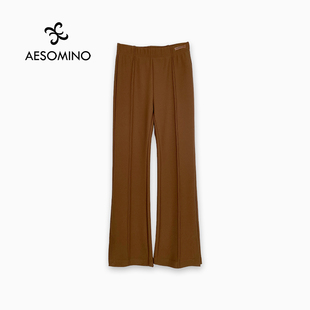 nqt新款 Y293D2285 加绒微喇叭休闲裤