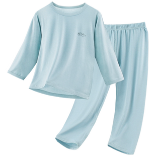 小青龙莫代尔薄款儿童睡衣春夏季男童女童空调服套装宝宝中大童秋