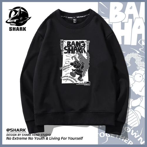 Tide, демисезонная осенняя толстовка, куртка, в американском стиле, круглый воротник, свободный крой