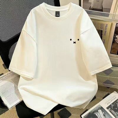 夏季休闲百搭短袖T恤潮流印花时尚五分袖上衣男装vibe夏装t恤