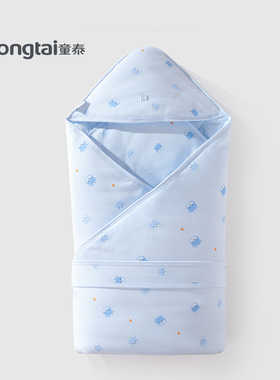 童泰婴儿抱被冬季加厚初婴儿纯棉a类新生儿产房抱毯宝宝待产包被
