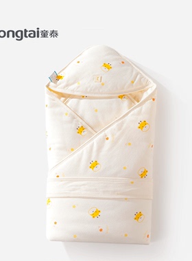 童泰新生婴儿抱被初生儿包被春秋纯棉薄棉宝宝包巾秋冬襁褓被子