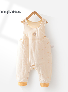 童泰婴儿背带裤秋冬纯棉宝宝连身裤新生婴儿衣服加厚连体衣