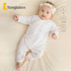 童泰新生婴儿衣服夏季 连体衣纯棉初生儿蝴蝶衣系带和尚服哈衣 薄款