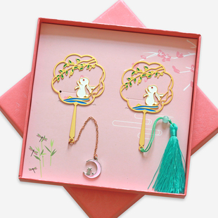 蟾宫折桂金属书签兔子故宫文创设计小清新古典中国风精致学生用