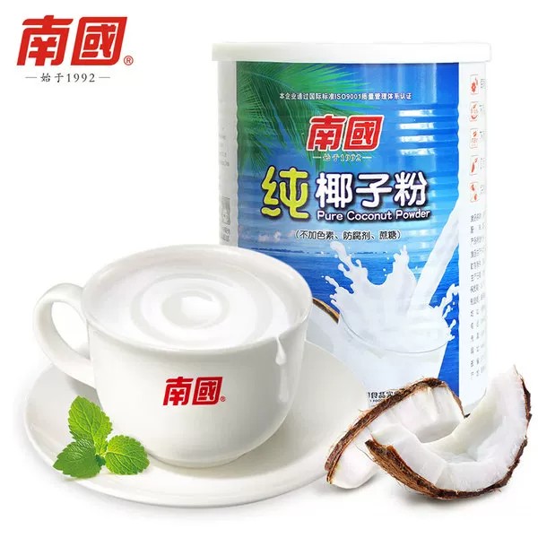 南国纯椰子粉360g海南特产速溶冲饮椰汁粉香浓椰奶原味原浆粉灌装