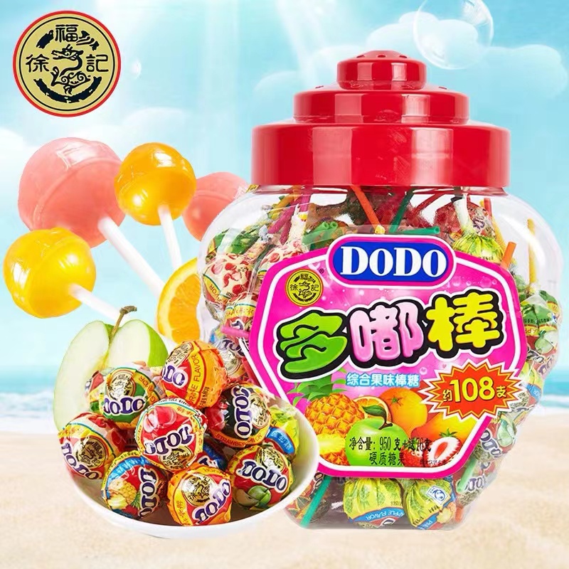 徐福记多嘟棒棒棒糖混合味桶装