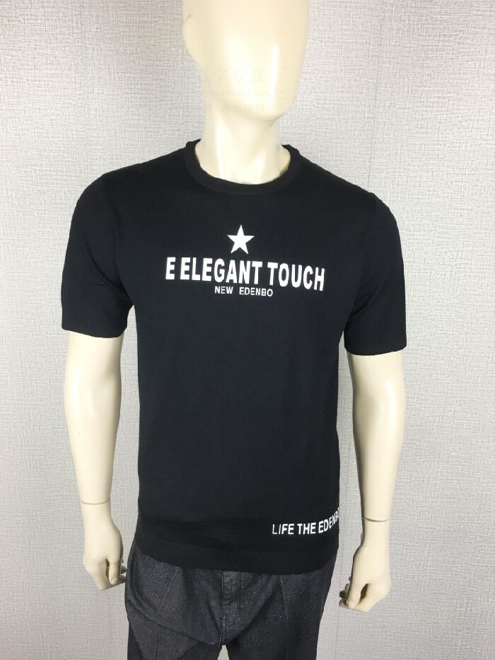 67213442爱登堡专柜正品秋装新款时尚商务休闲圆领短袖毛衫针织衫