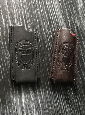 NDHW出品 WT X BIC 联名 牛皮火机套烟民装备双头鹰余文乐款