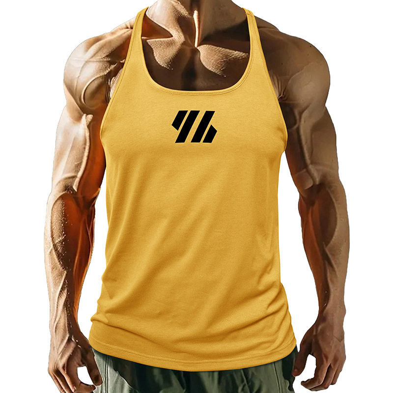 Men's sleeveless sports vest 字母印花运动背心无袖紧身背心男