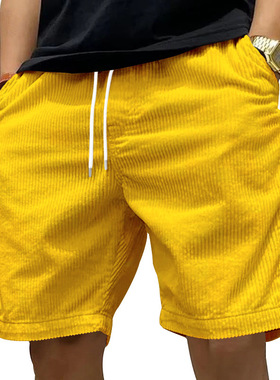 Fashionable casual five-pocket pants 潮流休闲五分抽绳工装裤