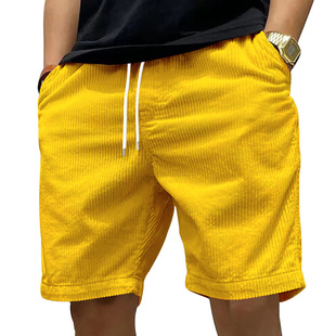 Fashionable casual five-pocket pants 潮流休闲五分抽绳工装裤